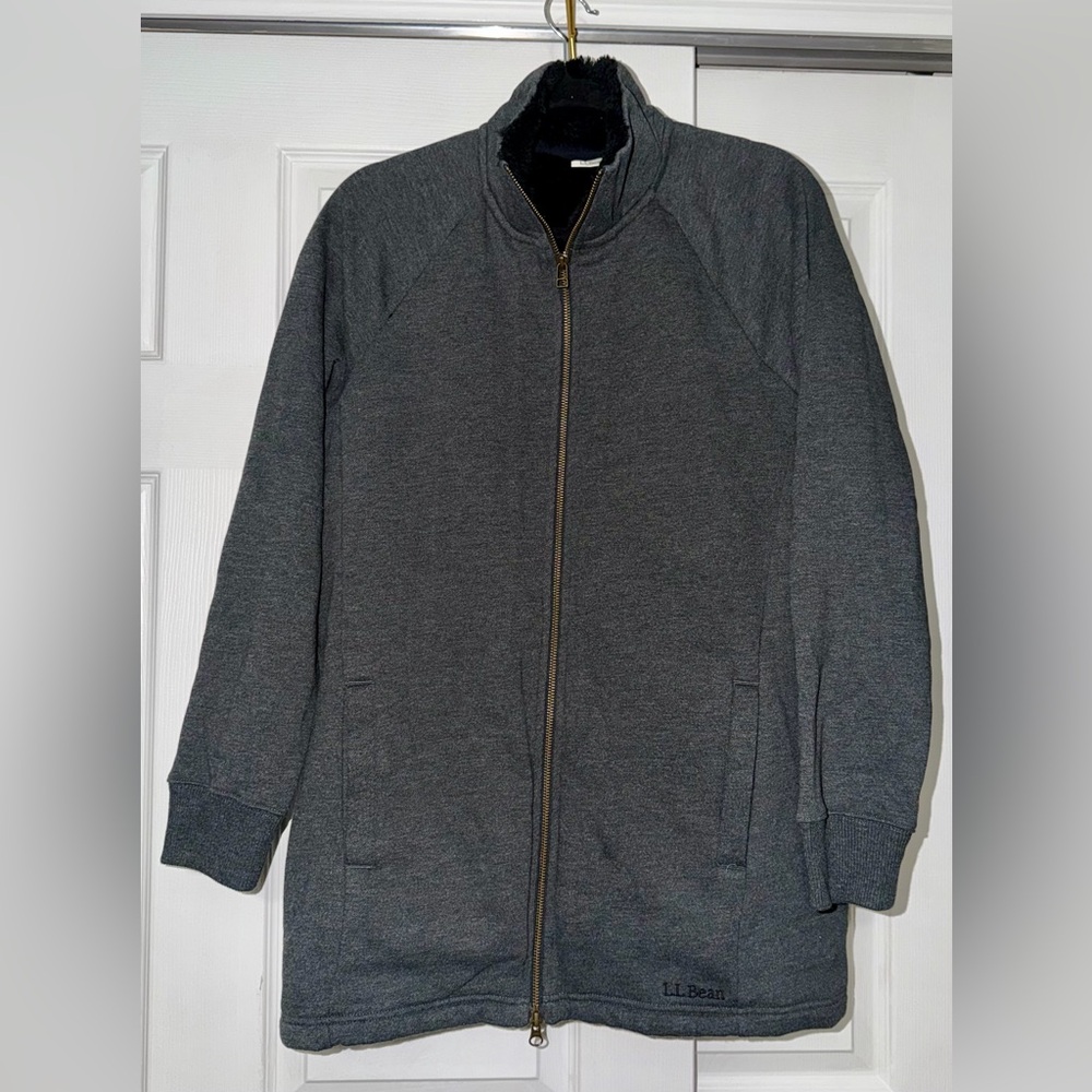 L.L.Bean 1912 Sweatshirt, Sherpa-Lined Full-Zip Tunic NWOT!